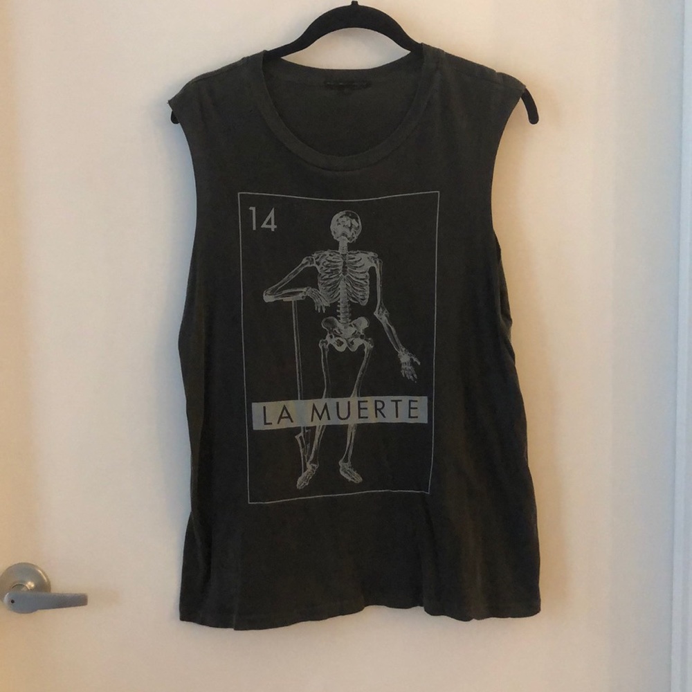 Truly Madly Deeply Gray Tarot Card Muscle Tee Sz M